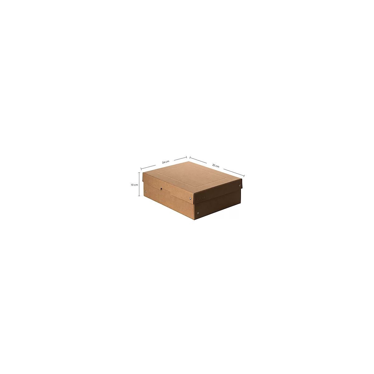 Falken PureBox Nature A4 archiefbox, voor maximaal 1250 vel, met etiketveld, L 320 x B 240 x vulhoogte 100 mm, FSC® karton, bruin