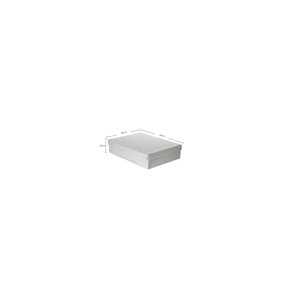 Falken PureBox PRO A3 archiefbox, voor maximaal 1250 vel, DIN ISO 16245-A, met etiketveld, L 440 x B 320 x vulhoogte 100 mm, FSC® karton, wit