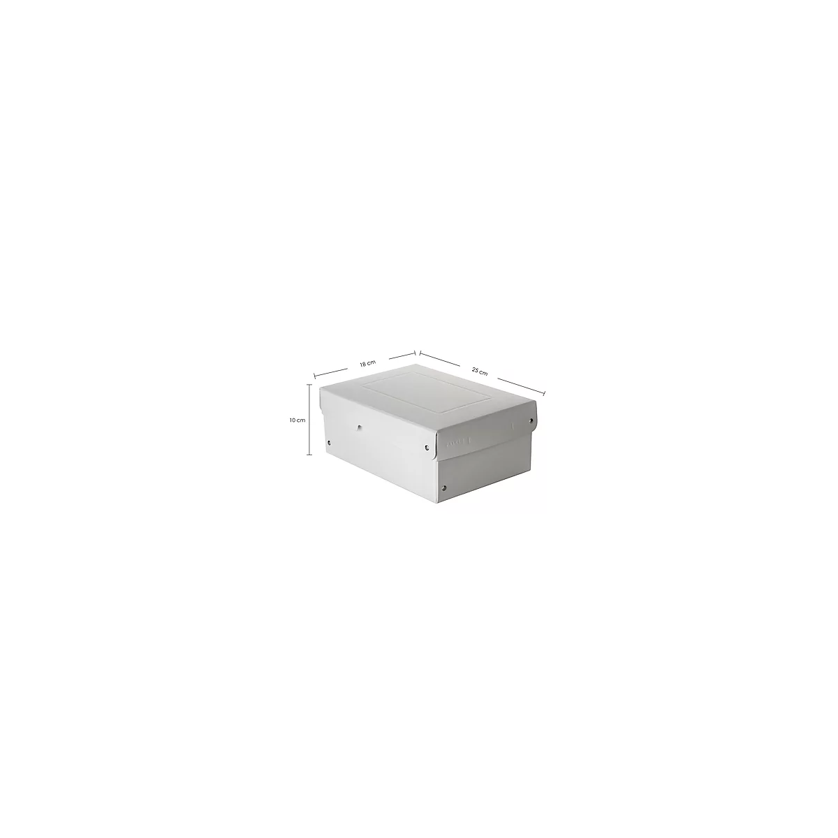 Falken PureBox PRO A5 archiefdoos, voor maximaal 1250 vel, DIN ISO 16245-A, met etiketveld, L 250 x B 180 x vulhoogte 100 mm, FSC® karton, wit