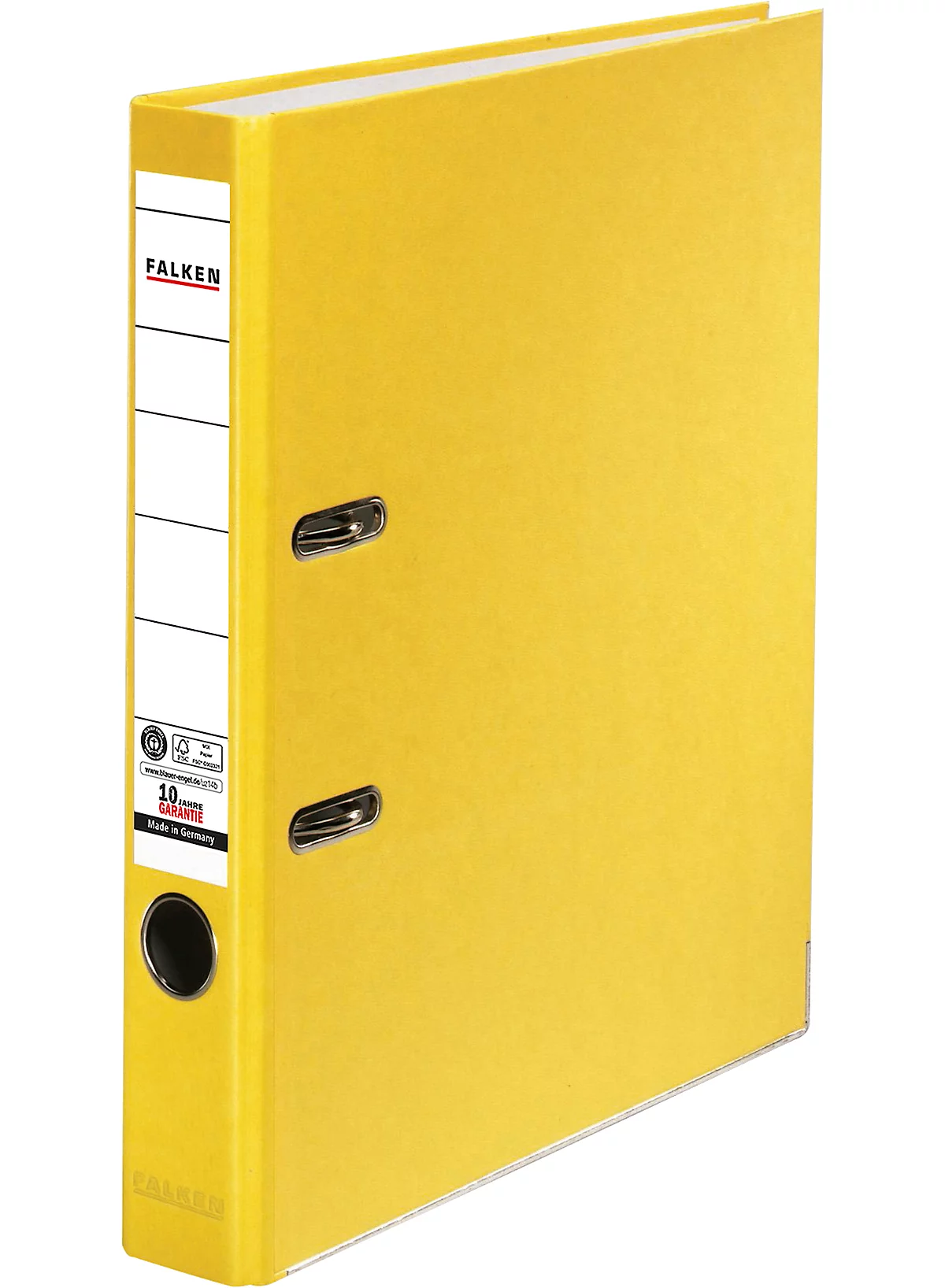 FALKEN Recycolor Ordner, DIN A4, Rückenbreite 50 mm, 25 Stück, gelb