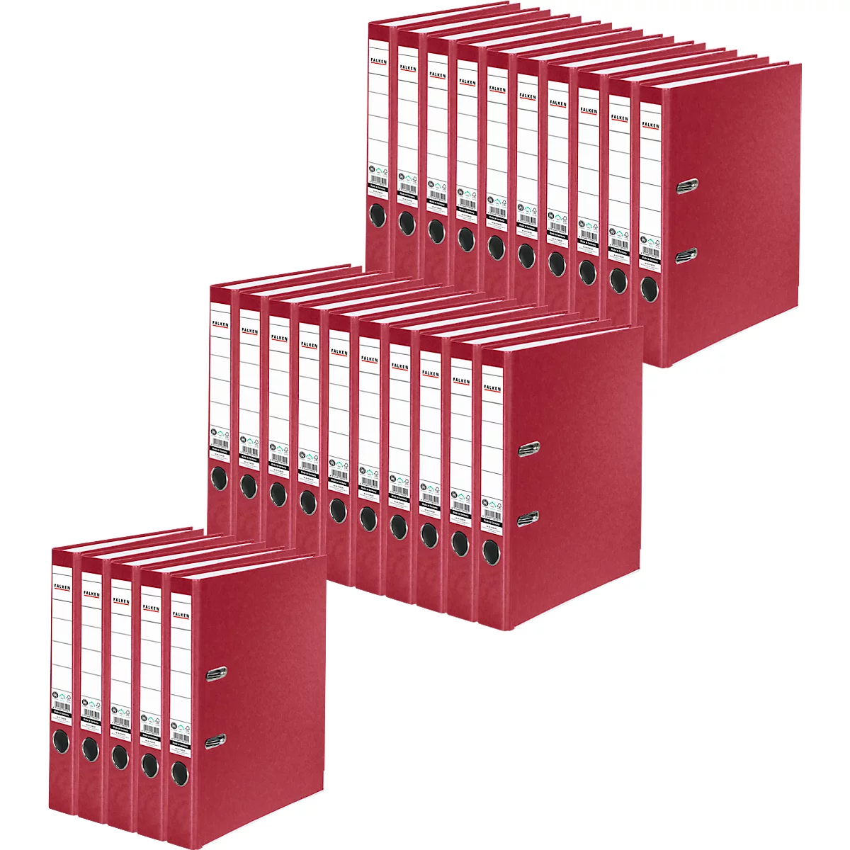 FALKEN Recycolor vijl, DIN A4, rugdikte 50 mm, 25 stuks, bordeaux