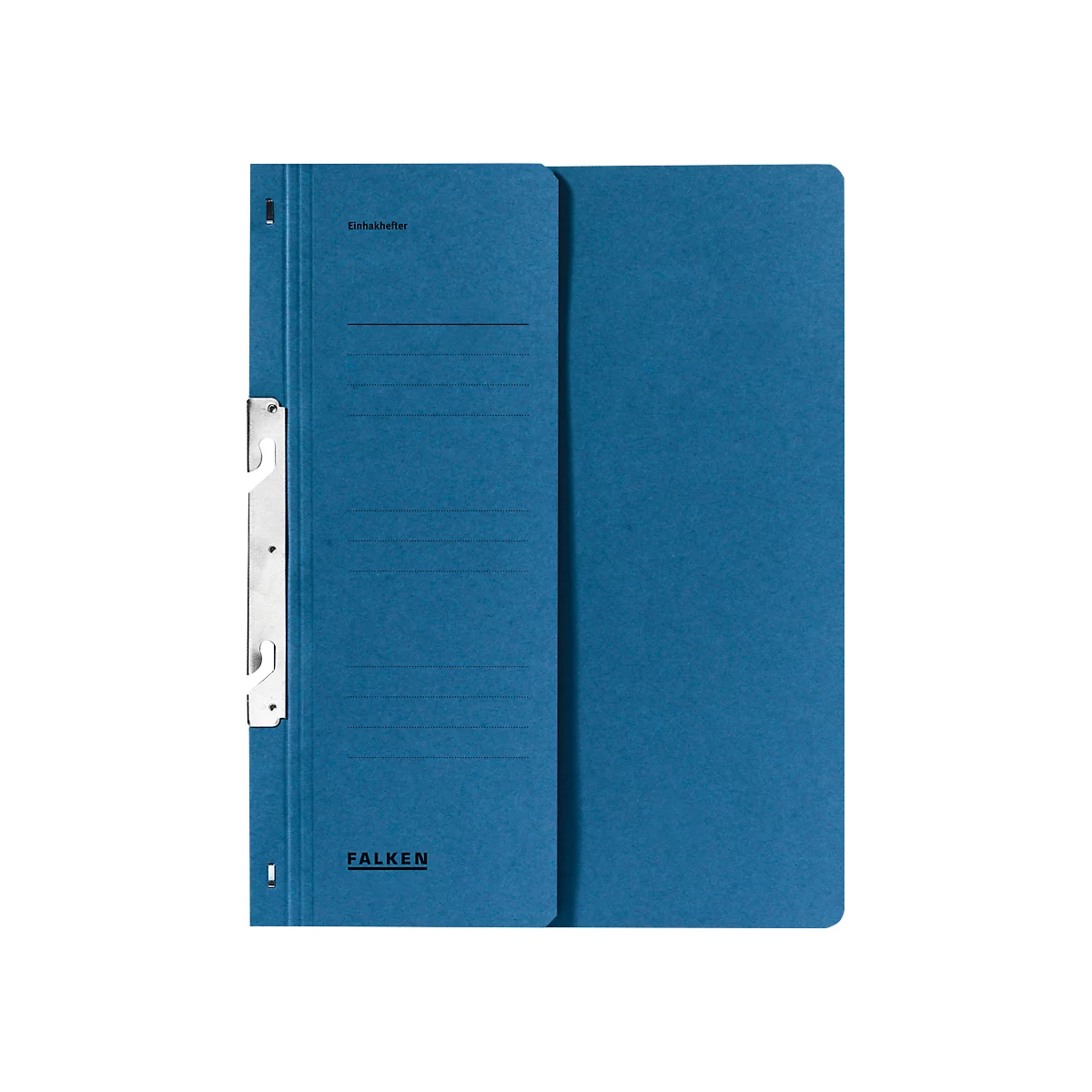 FALKEN snelhechtmap met inhaakbeugel, A4, halve kaft, 1 stuk, blauw