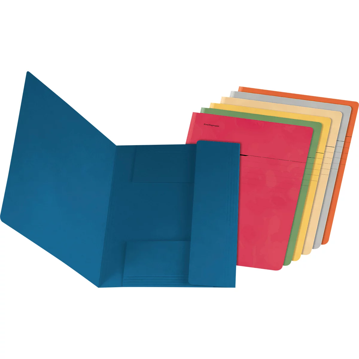 FALKEN verzamelmap, A4, flappen, manillakarton, blauw