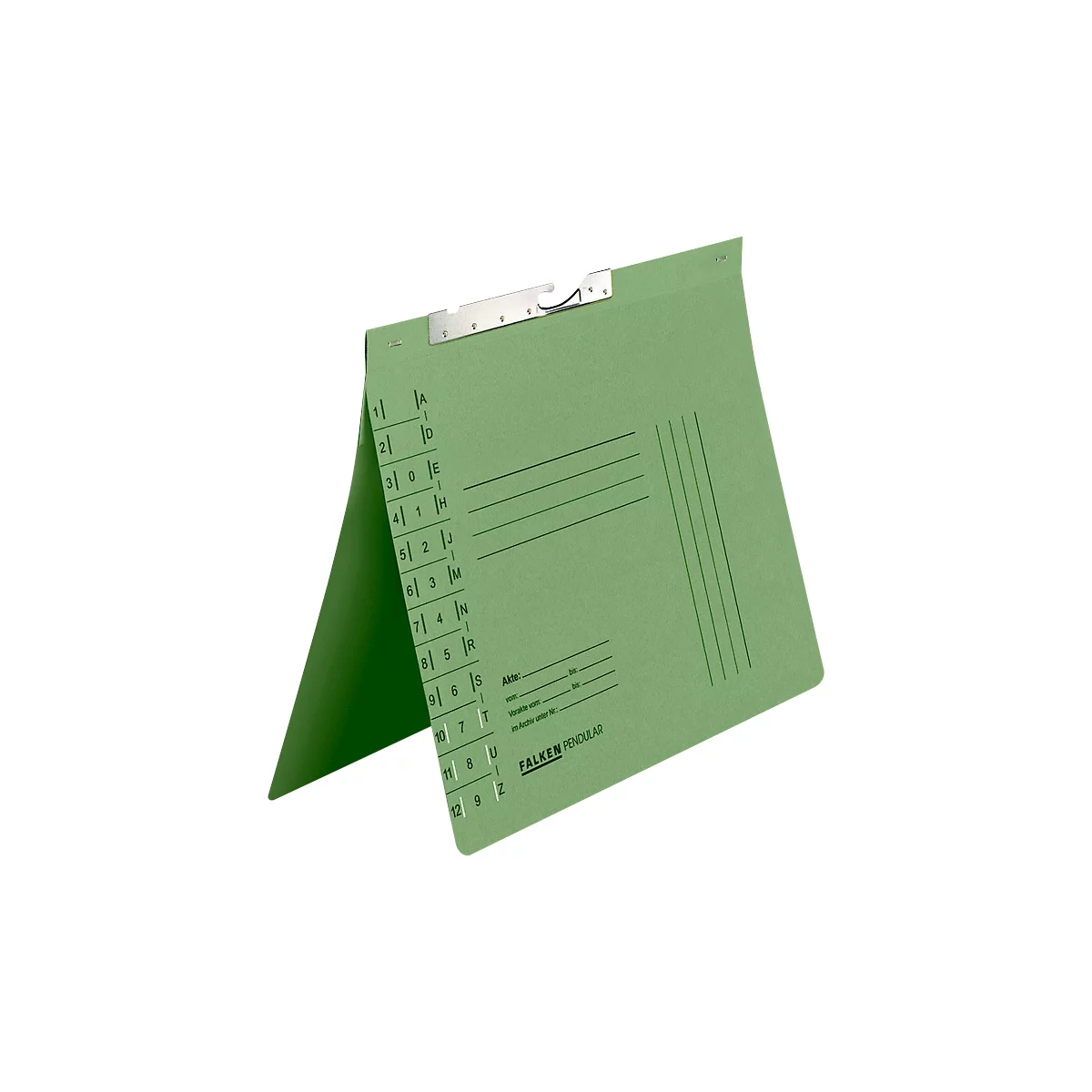 Falken zwenknietmachine, formaat A4, voor max. 200 vel, gleufperforatie, officieel nieten, gerecycled karton, groen, 50 st.
