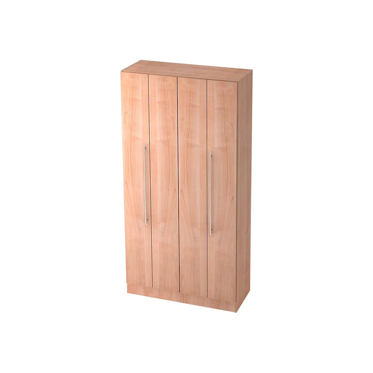 Falttürenschrank JENA, 5 OH, B 1000 x T 420 x H 2004 mm, Nussbaum-Dekor