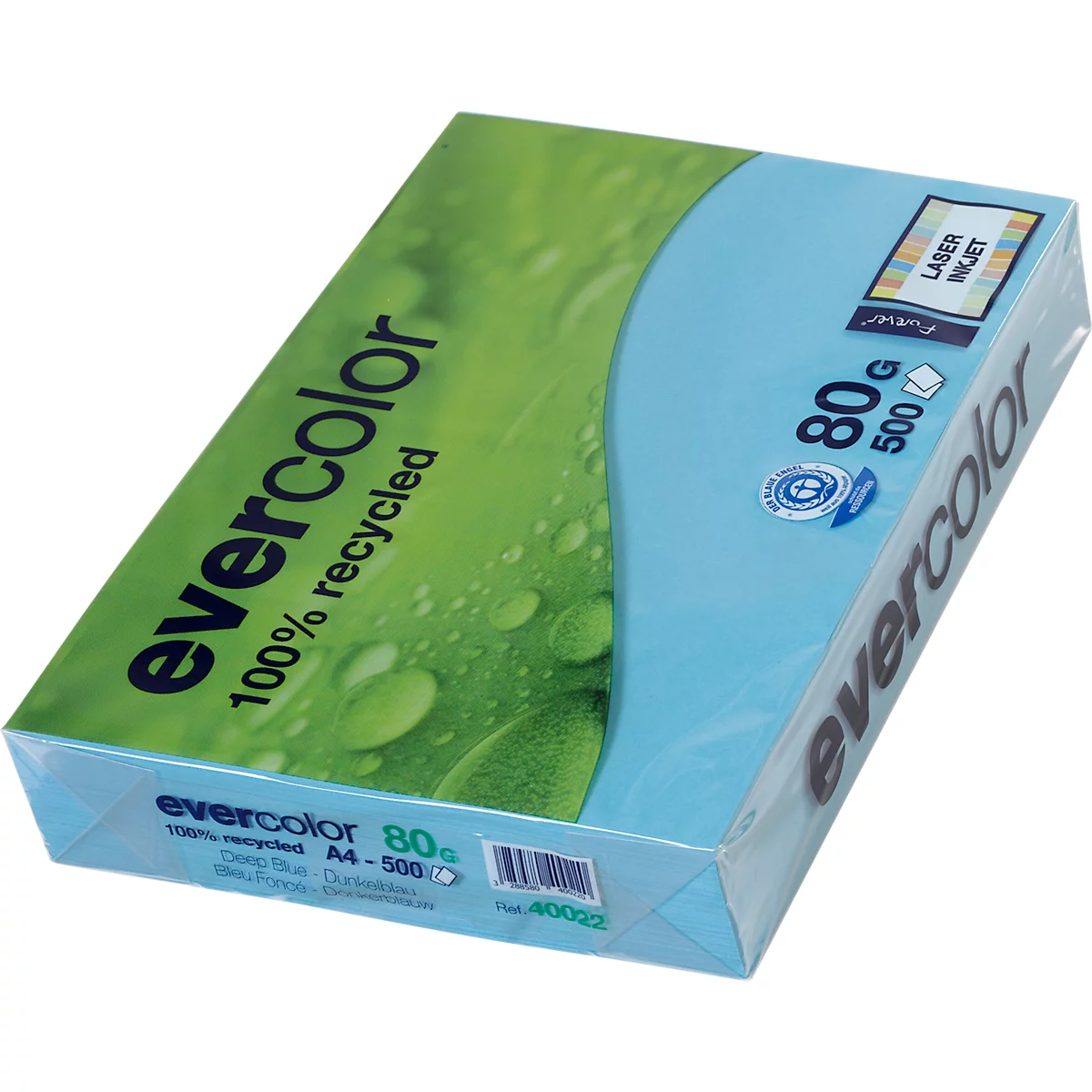 Farbiges Kopierpapier EVERCOLOR, DIN A4, 80 g/m², dunkelblau, 1 Paket = 500 Blatt