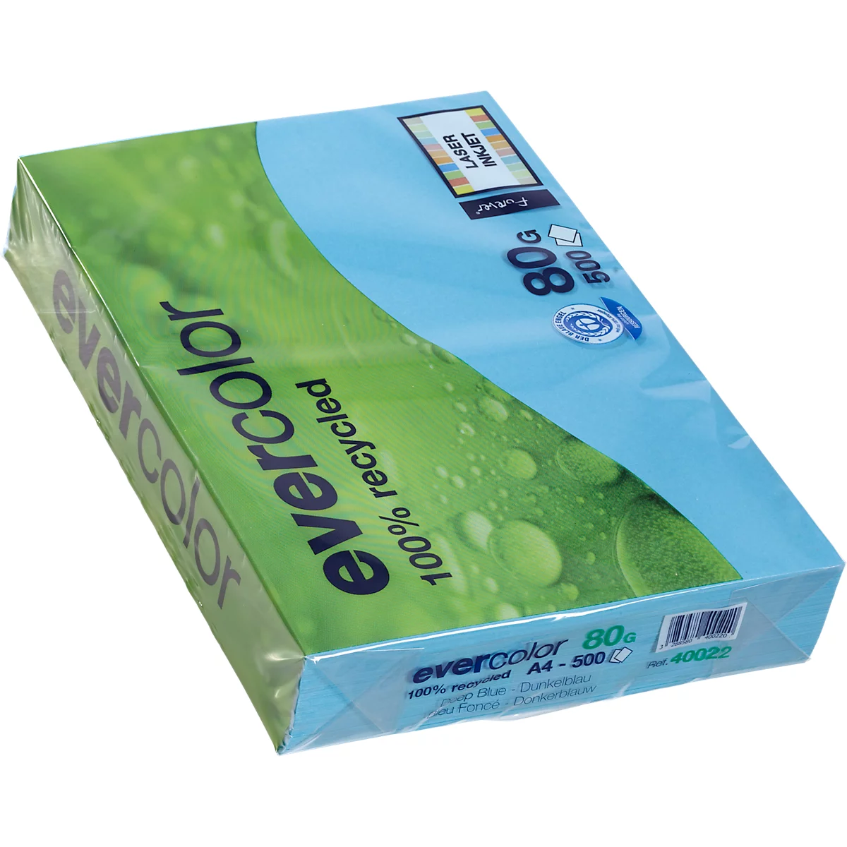 Farbiges Kopierpapier EVERCOLOR, DIN A4, 80 g/m², dunkelblau, 1 Paket = 500 Blatt