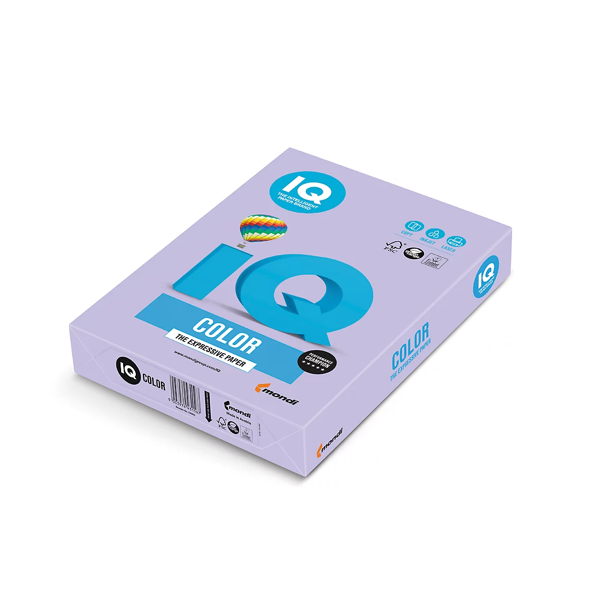 Farbiges Kopierpapier Mondi IQ Color, DIN A3, 80 g/m², lavendel
