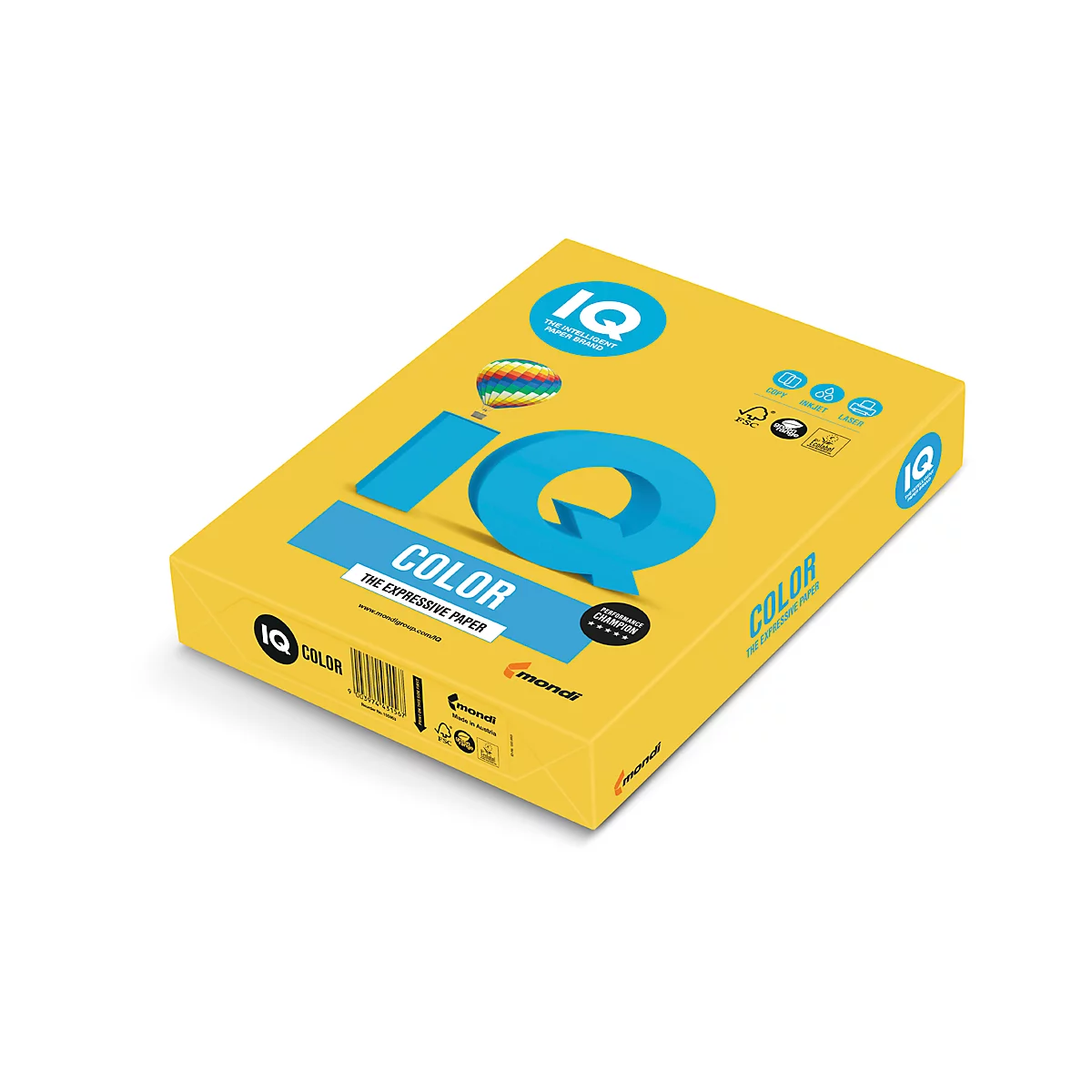 Farbiges Kopierpapier Mondi IQ Color Intensivfarbe, intensivgelb