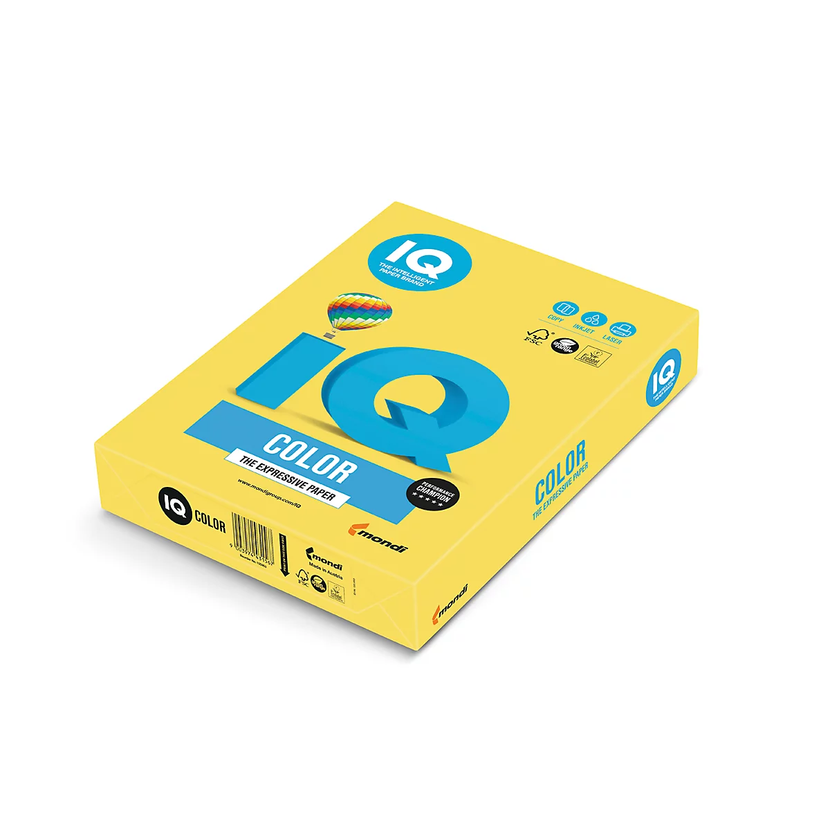 Farbiges Kopierpapier Mondi IQ Color Intensivfarbe, kanariengelb