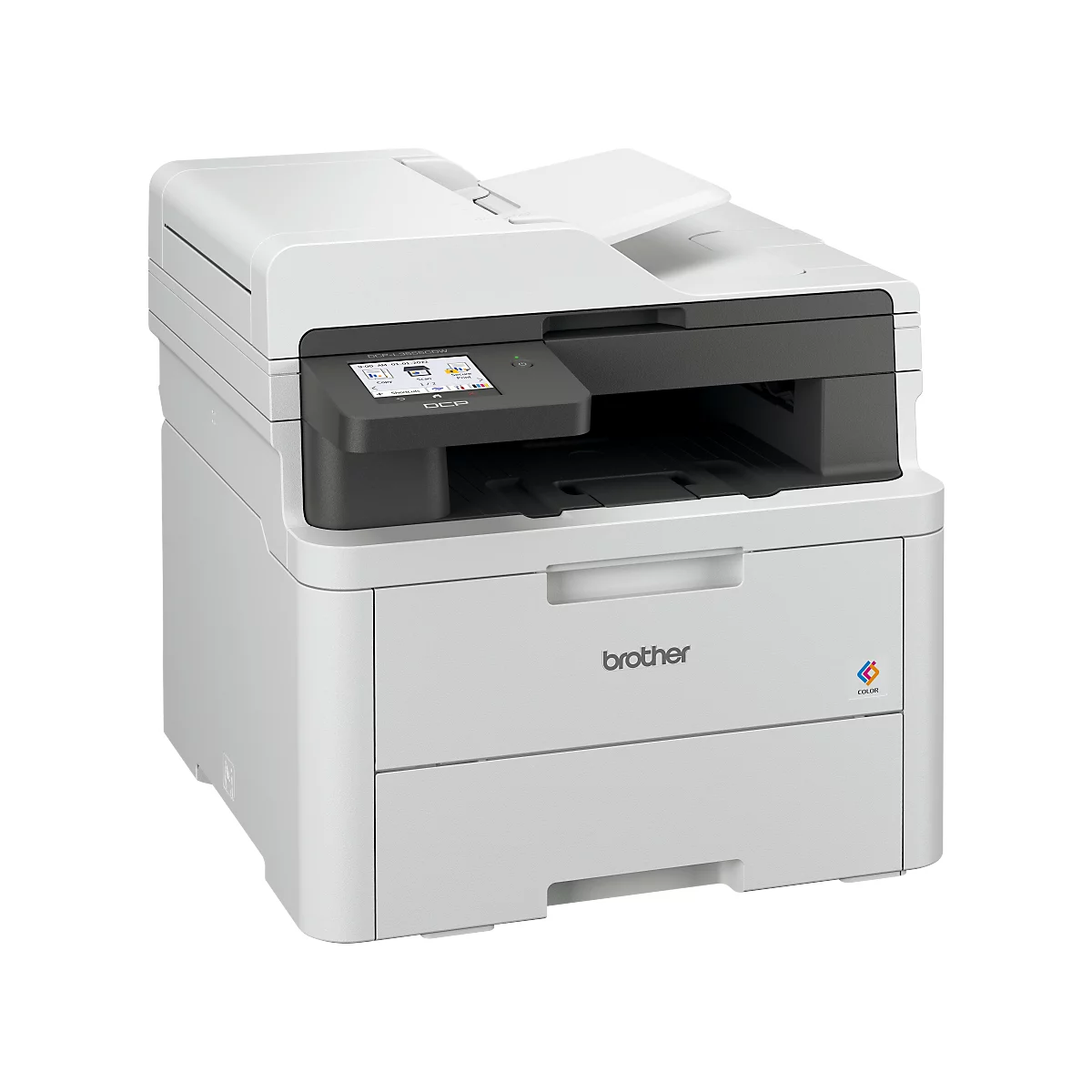 Farblaser Multifunktionsdrucker Brother DCP-L3555CDW, 3 in 1, USB/LAN/WLAN, Auto-Duplex/Mobildruck, bis A4, inkl. Toner