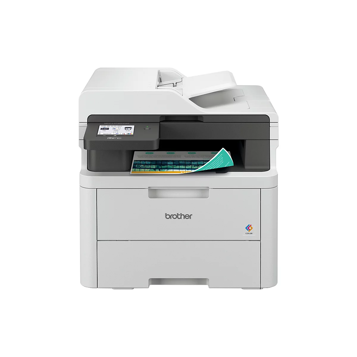 Farblaser Multifunktionsdrucker Brother MFC-L3740CDWE, 4 in 1, USB/LAN/WLAN, Auto-Duplex/Mobildruck, bis A4, inkl. Toner
