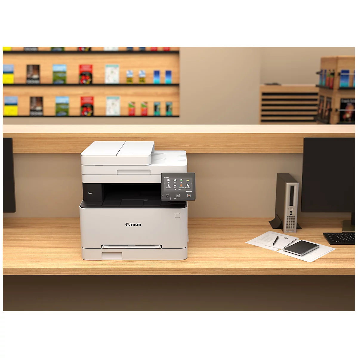 Farblaser Multifunktionsdrucker Canon i-SENSYS MF655Cdw, 3-in-1, USB/LAN/WLAN, Auto-Duplex/Mobildruck/Cloud, bis A4, schwarz-weiß