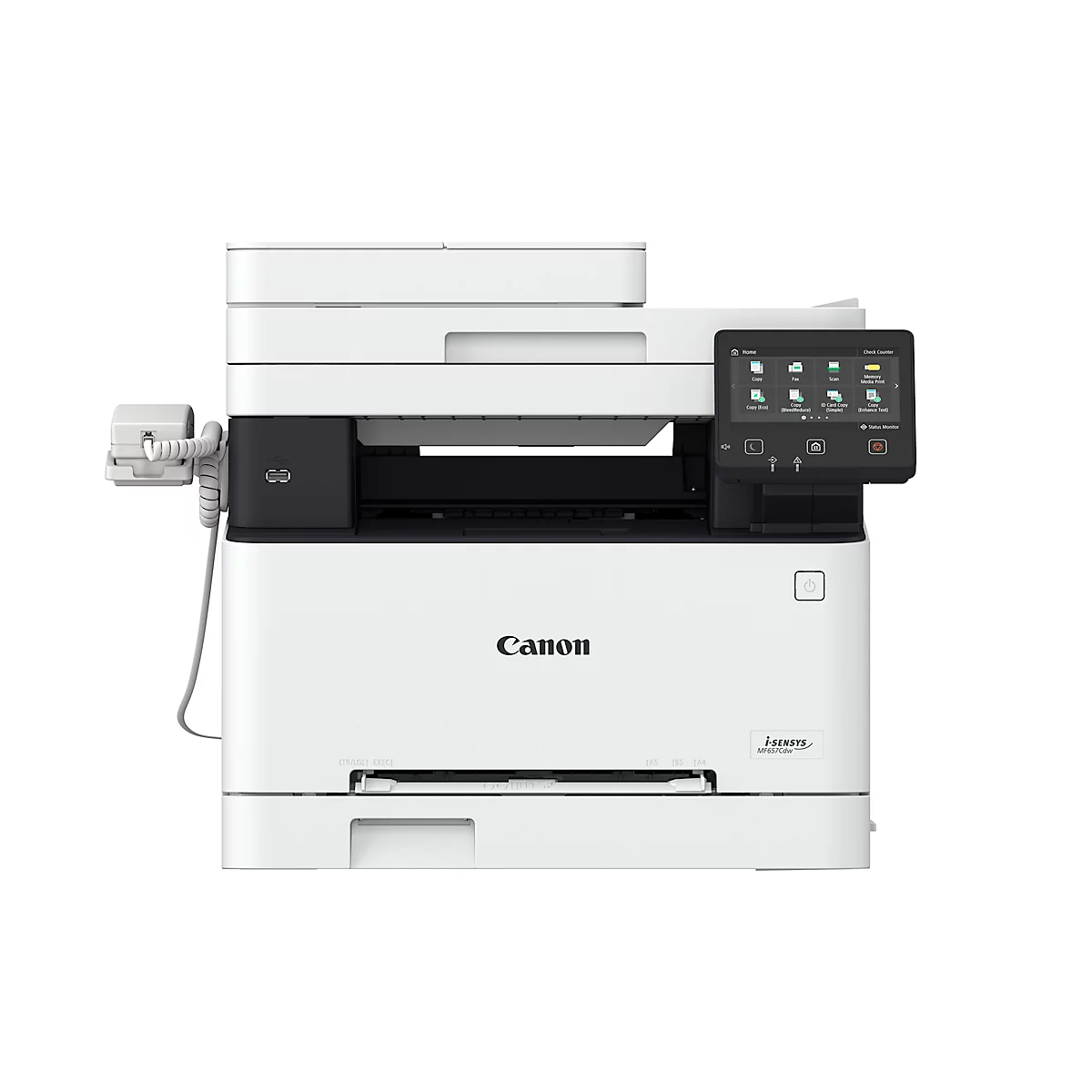 Farblaser Multifunktionsdrucker Canon i-SENSYS MF657Cdw, 4-in-1, USB/LAN/WLAN, Auto-Duplex/Mobildruck/Cloud, bis A4, schwarz-weiß