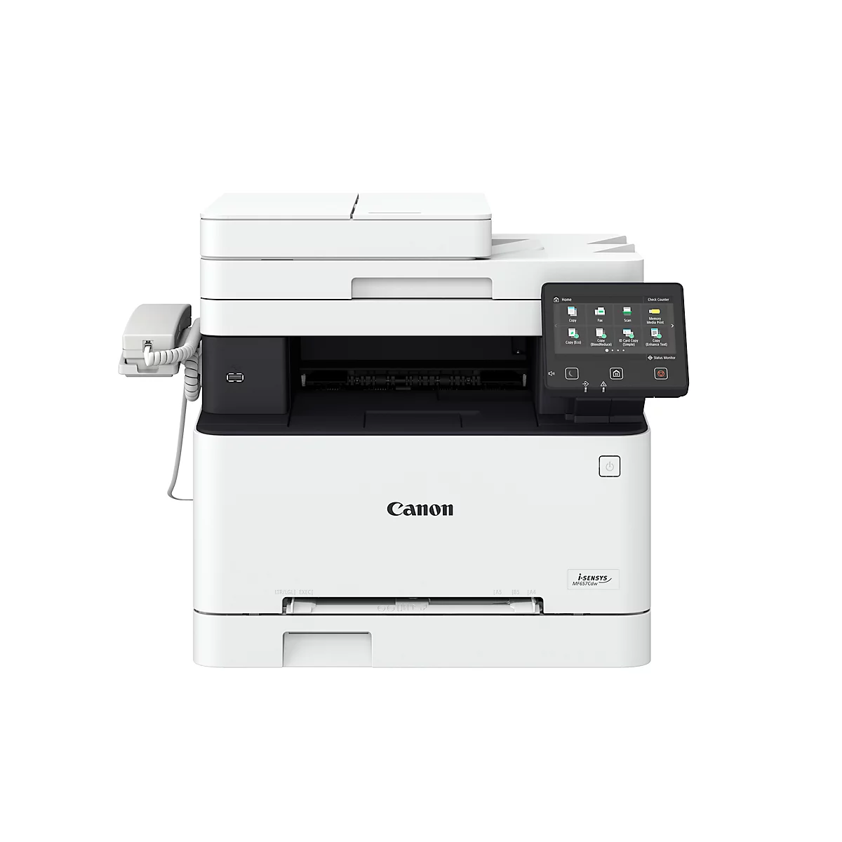 Farblaser Multifunktionsdrucker Canon i-SENSYS MF657Cdw, 4-in-1, USB/LAN/WLAN, Auto-Duplex/Mobildruck/Cloud, bis A4, schwarz-weiß