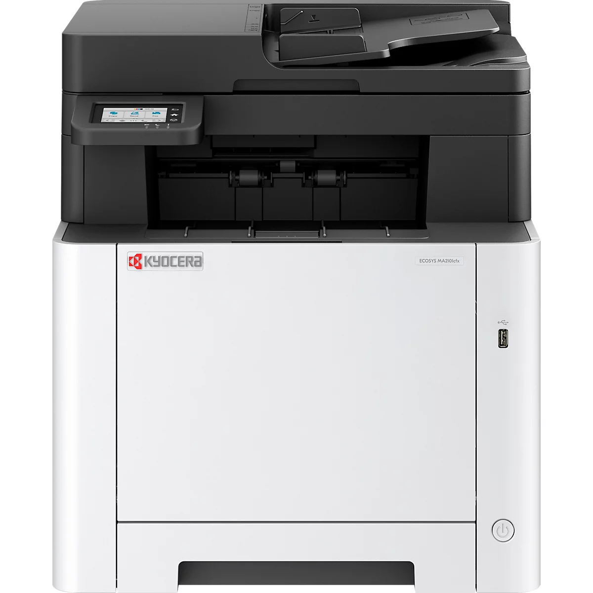Farblaser-Multifunktionsdrucker KYOCERA ECOSYS MA2101cfx, 4-in-1, Duplex/Mobildruck, 21 Seiten/Min., USB/LAN/Micro-SD, bis A4, inkl. CMYK-Toner