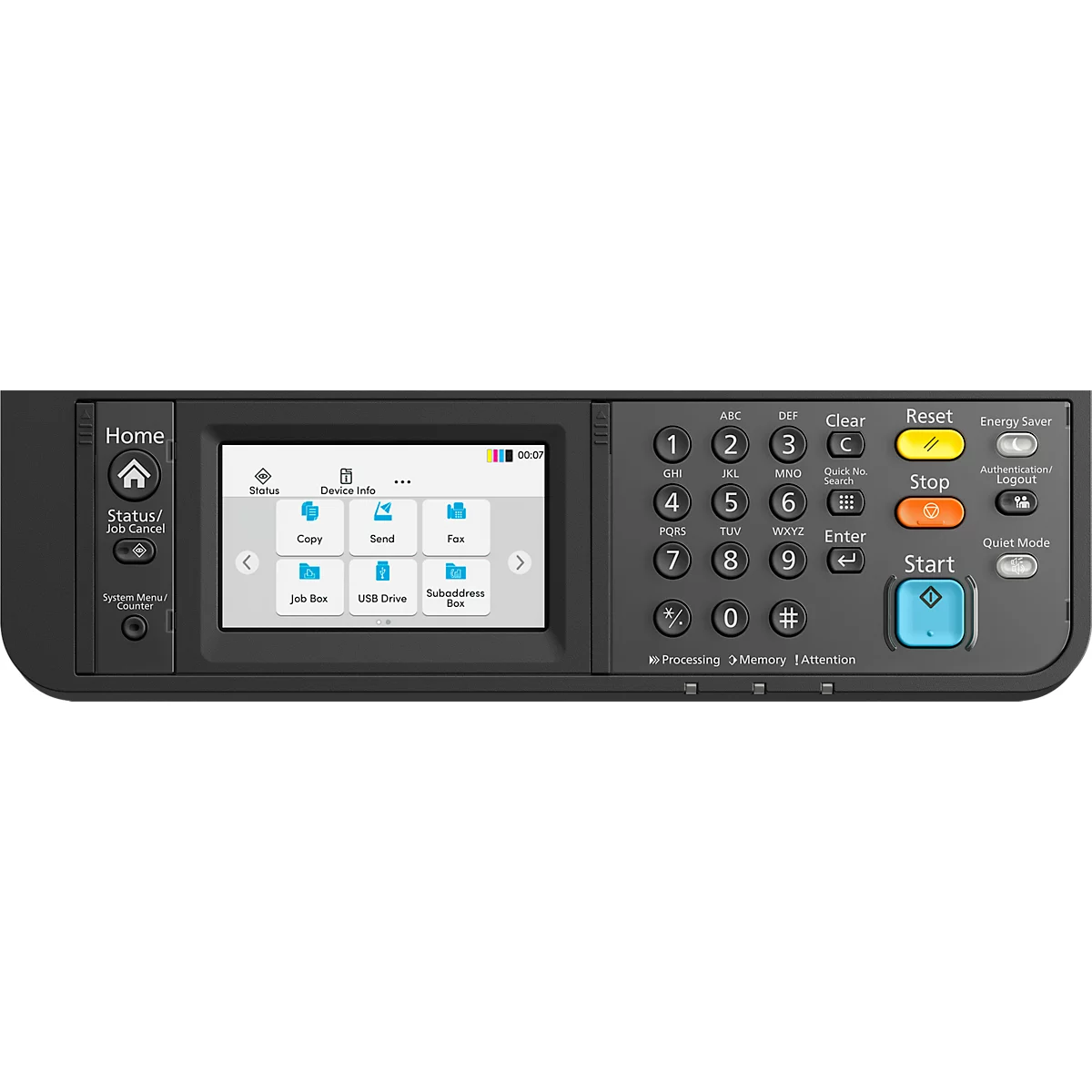 Farblaser-Multifunktionsdrucker KYOCERA ECOSYS MA2600cfx, 4-in-1, Duplex/Mobildruck, 26 Seiten/Min., USB/LAN/Micro-SD, bis A4, inkl. CMYK-Toner