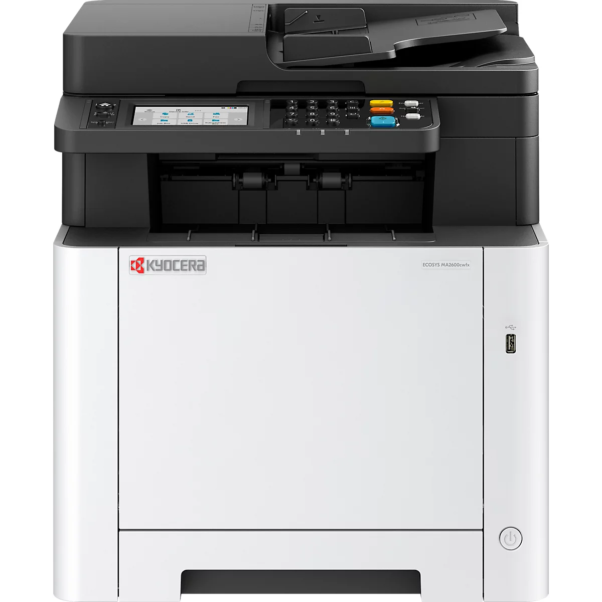 Farblaser-Multifunktionsdrucker KYOCERA ECOSYS MA2600cwfx/Plus, 4-in-1, USB/LAN/WLAN/Micro-SD, bis A4, Toner, 3 Jahre Kyocera Life Plus Garantie
