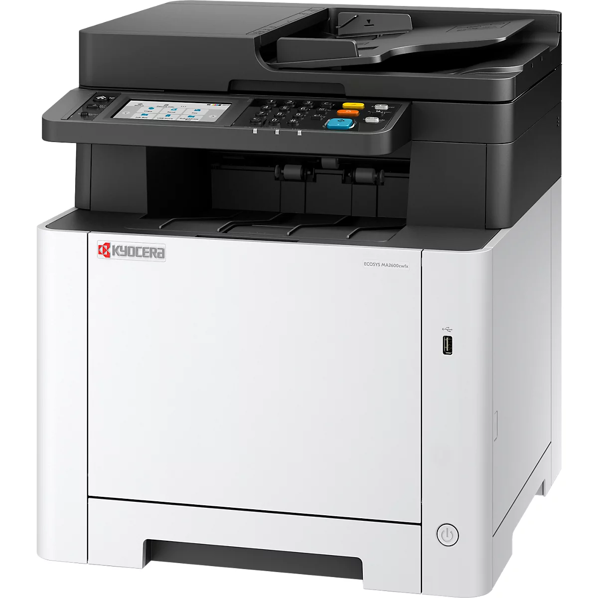 Farblaser-Multifunktionsdrucker KYOCERA ECOSYS MA2600cwfx/Plus, 4-in-1, USB/LAN/WLAN/Micro-SD, bis A4, Toner, 3 Jahre Kyocera Life Plus Garantie