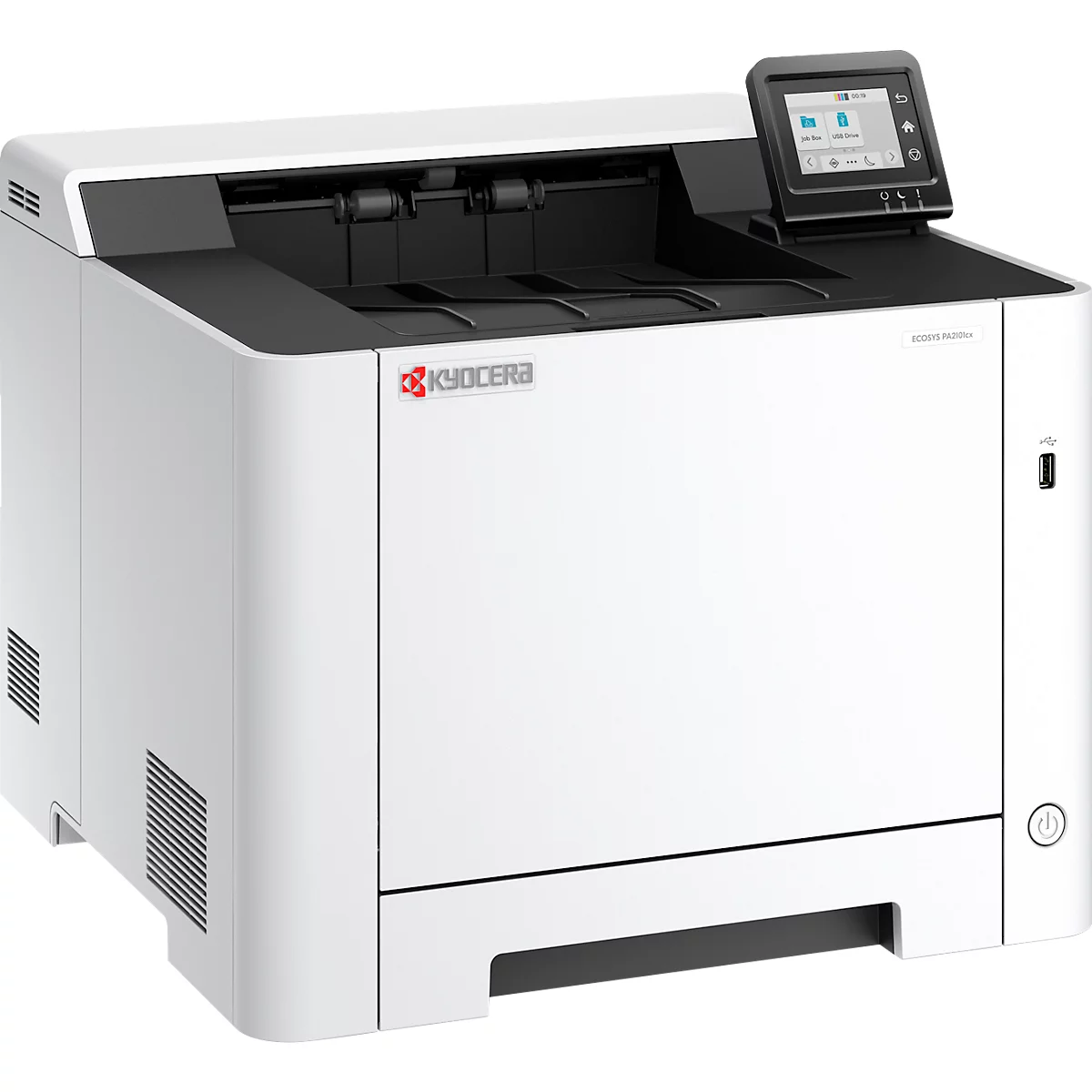 Farblaserdrucker KYOCERA ECOSYS PA2101cx, Duplex/Mobildruck/Direktdruck, 1200 x 1200 dpi, 21 Seiten/Min., USB/LAN/Micro-SD, bis A4, inkl. CMYK-Toner