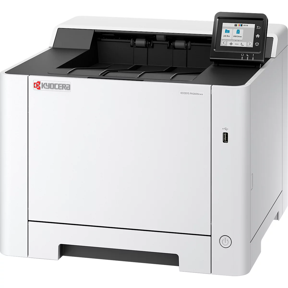 Farblaserdrucker KYOCERA ECOSYS PA2600cwx, Duplex/Mobildruck/Direktdruck, 1200 x 1200 dpi, 26 Seiten/Min., USB/LAN/WLAN/Micro-SD, bis A4, inkl. CMYK-Toner