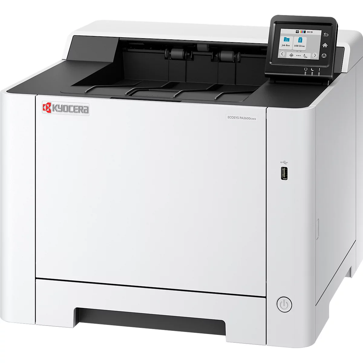 Farblaserdrucker KYOCERA ECOSYS PA2600cwx/Plus, Duplex/Mobildruck, 26 Seiten/Min., USB/LAN/WLAN/Micro-SD, bis A4, Toner, 3 Jahre Kyocera Life Plus Garantie