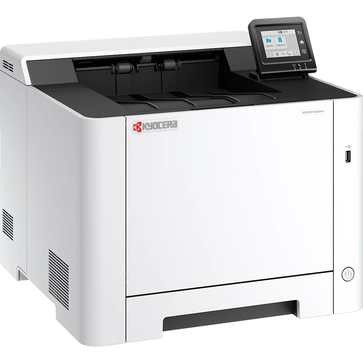 Farblaserdrucker Kyocera ECOSYS PA2600cx, Duplex/Mobildruck/Direktdruck, 1200 x 1200 dpi, 26 Seiten/Min., USB/LAN/Micro-SD, bis A4, inkl. CMYK-Toner
