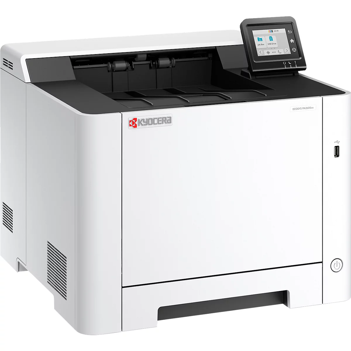 Farblaserdrucker Kyocera ECOSYS PA2600cx/Plus, Duplex/Mobildruck, 26 Seiten/Min., USB/LAN/Micro-SD, bis A4, Toner, 3 Jahre Kyocera Life Plus Garantie