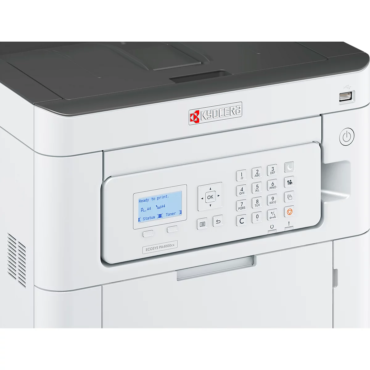 Farblaserdrucker Kyocera ECOSYS PA4000cx/Plus, LCD-Bedienfeld, Duplex, 1.200 × 1.200 dpi, 40 Seiten/Min.