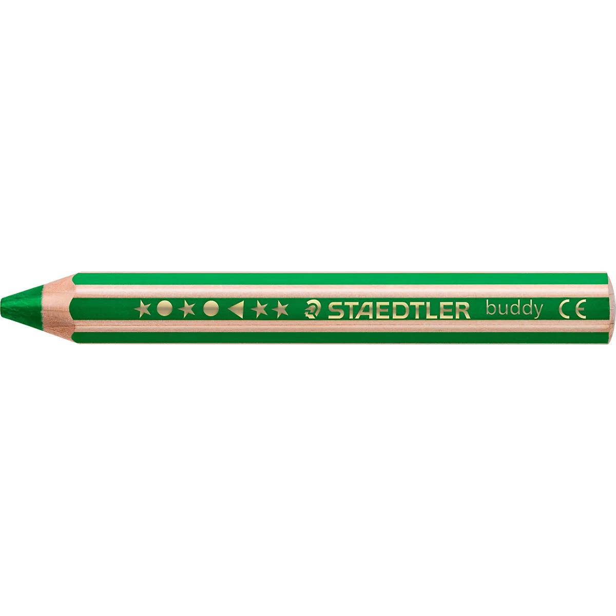 Farbstift Staedtler Noris junior, 3 in 1, Kartonetui, 6 sortierte Farben + Spitzer