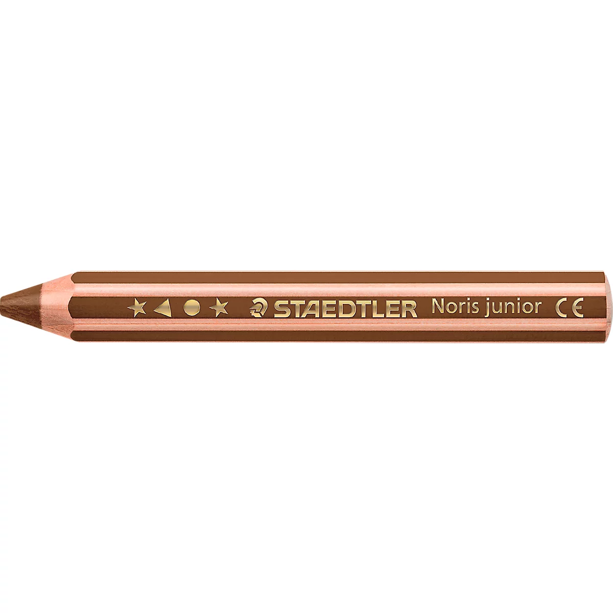 Farbstift Staedtler Noris junior, 3 in 1, Kartonetui, 6 sortierte Farben + Spitzer