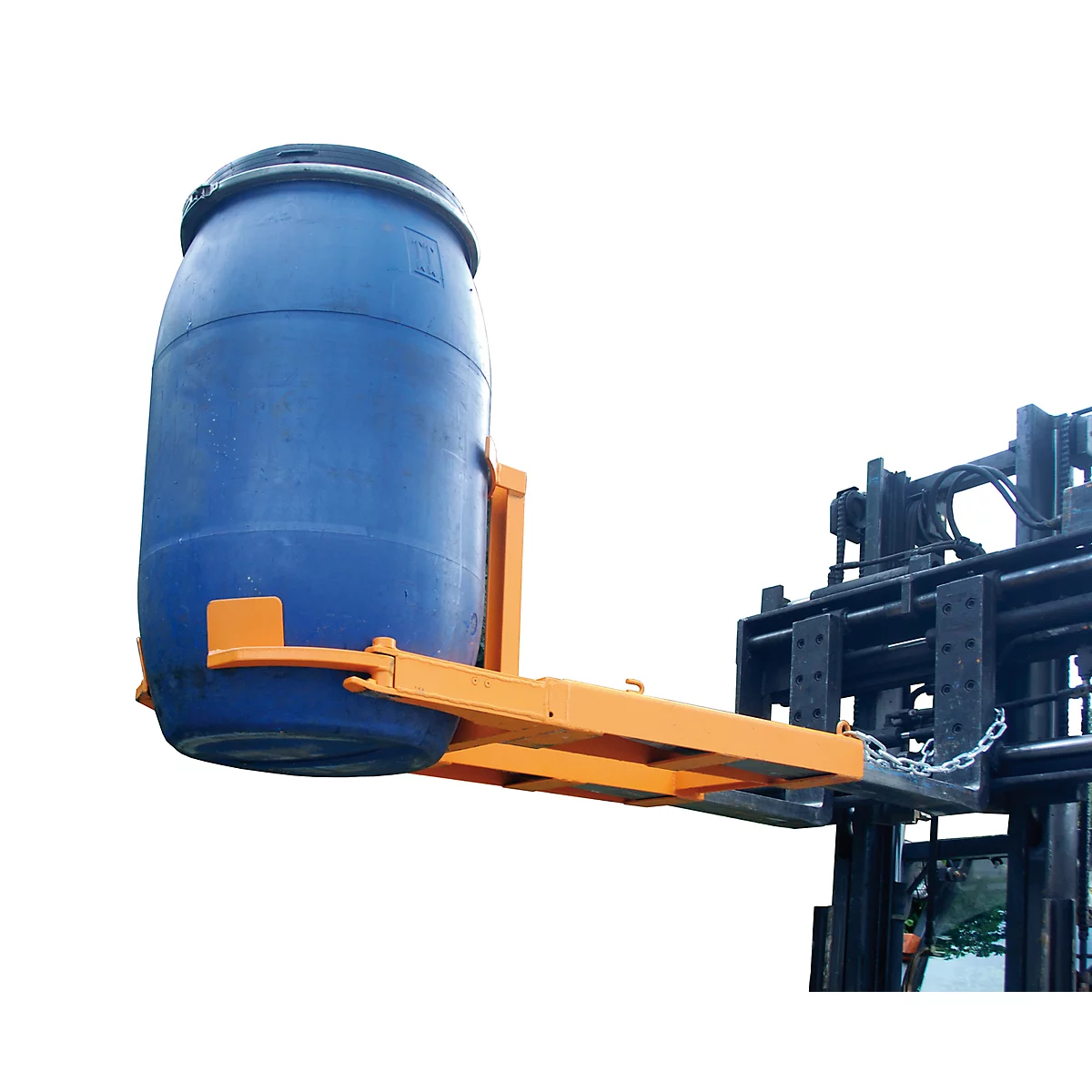 Fassheber BAUER FH-I, Stahl, für 220 l Fässer, 300 Tragkraft, B 600 x T 1380 x H 480 mm, orange