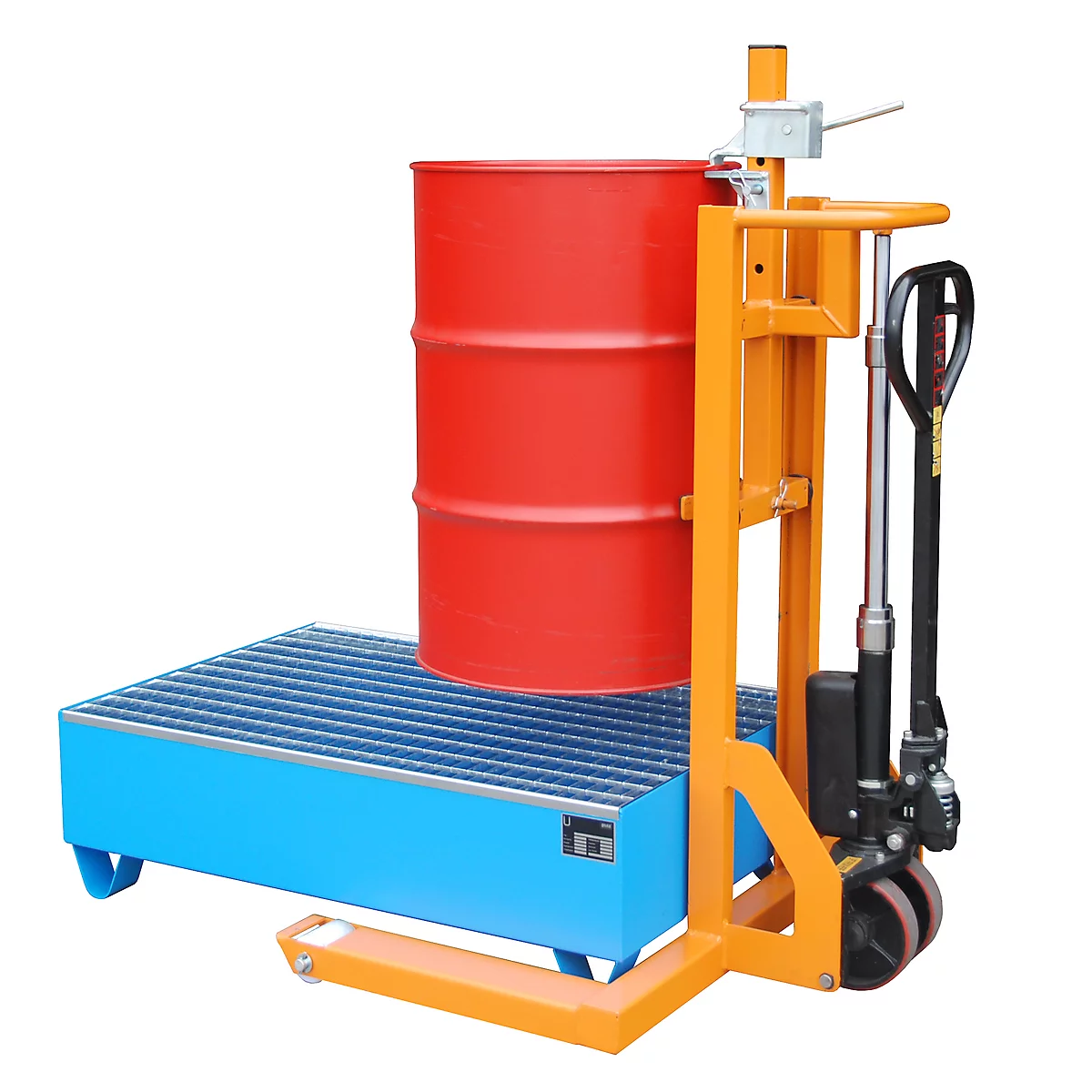 Fassheberoller BAUER FHR 600 G, Stahl, für Fässer bis 220 l, B 1125 x T 1000 x H 1330 mm, diverse Farben