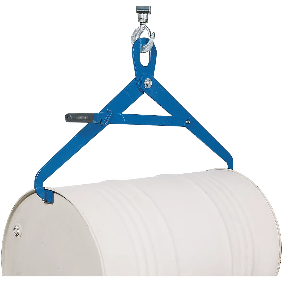 Fasswendezange, Stahl, blau, für Sickenfässer, Spannringfässer, bis 350 kg