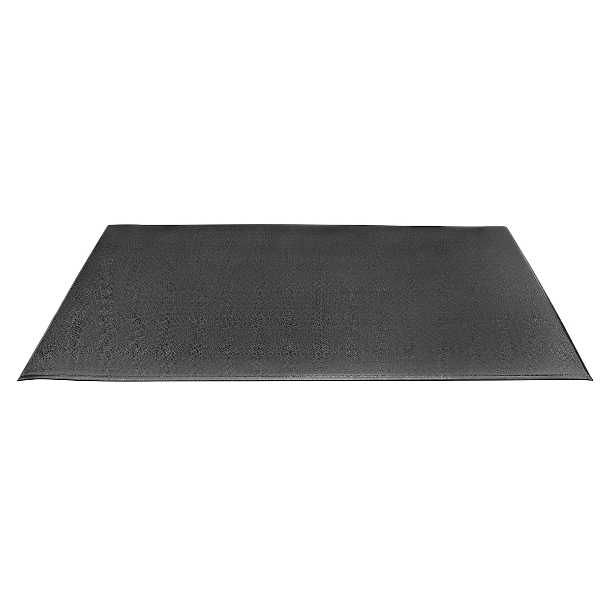Black mat with a rippled surface on a white background. The mat has a rectangular shape.