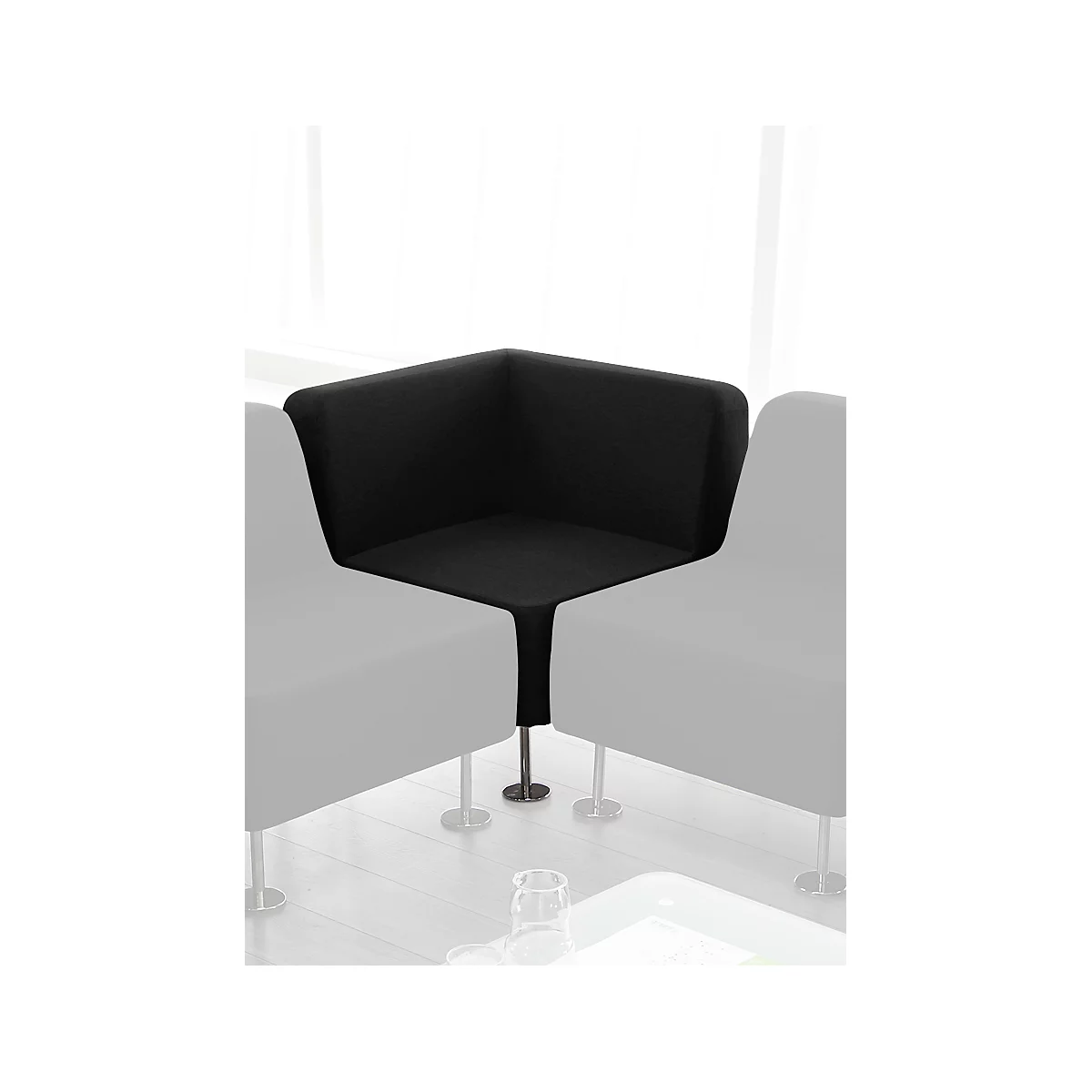 Fauteuil d'angle Wall In, noir