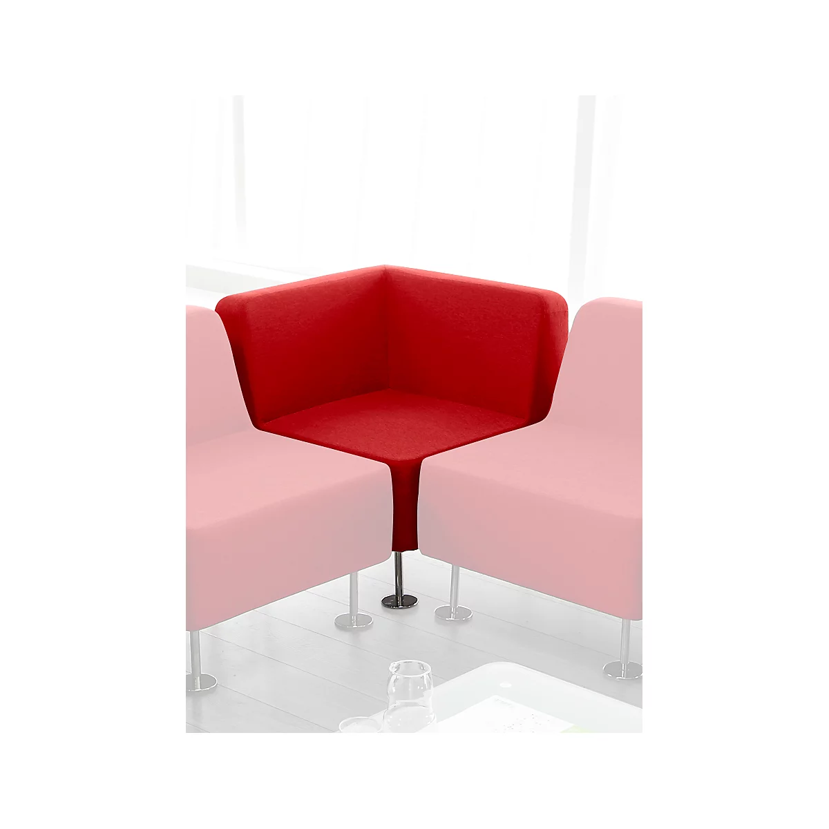 Fauteuil d'angle Wall In, rouge