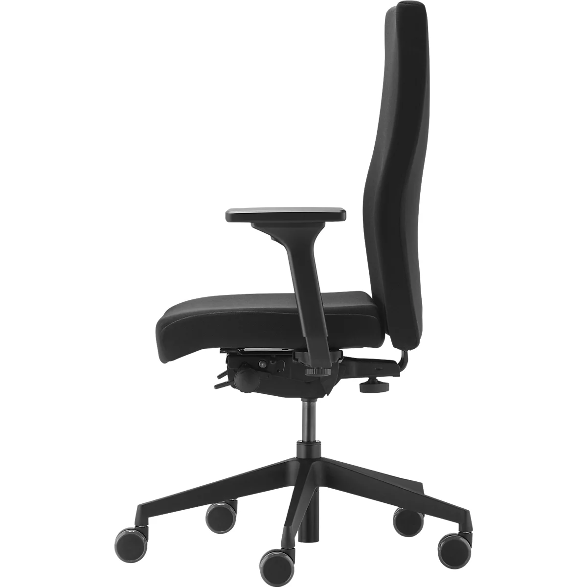 Fauteuil de bureau Dauphin to-strike work comfort pro, avec accoudoirs, mécanisme synchrone, assise profilée, noir