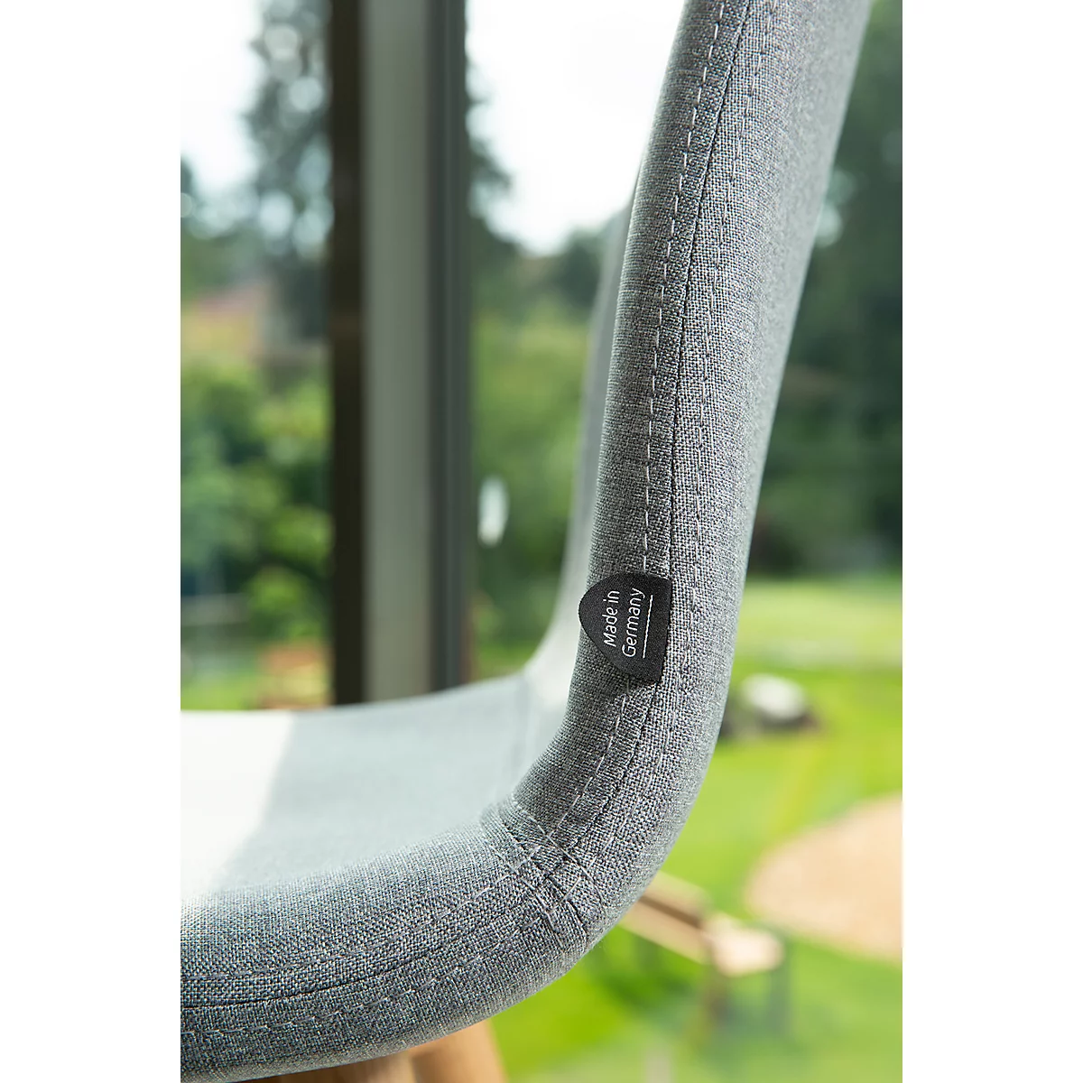Fauteuil de conférence Topstar Sitness Life 1.1, pivotant/assis réglable en hauteur, sans accoudoirs, L 460 x P 390 x H 450-480 mm, piétement 4 branches, alu poli &amp; tissu, h.gris