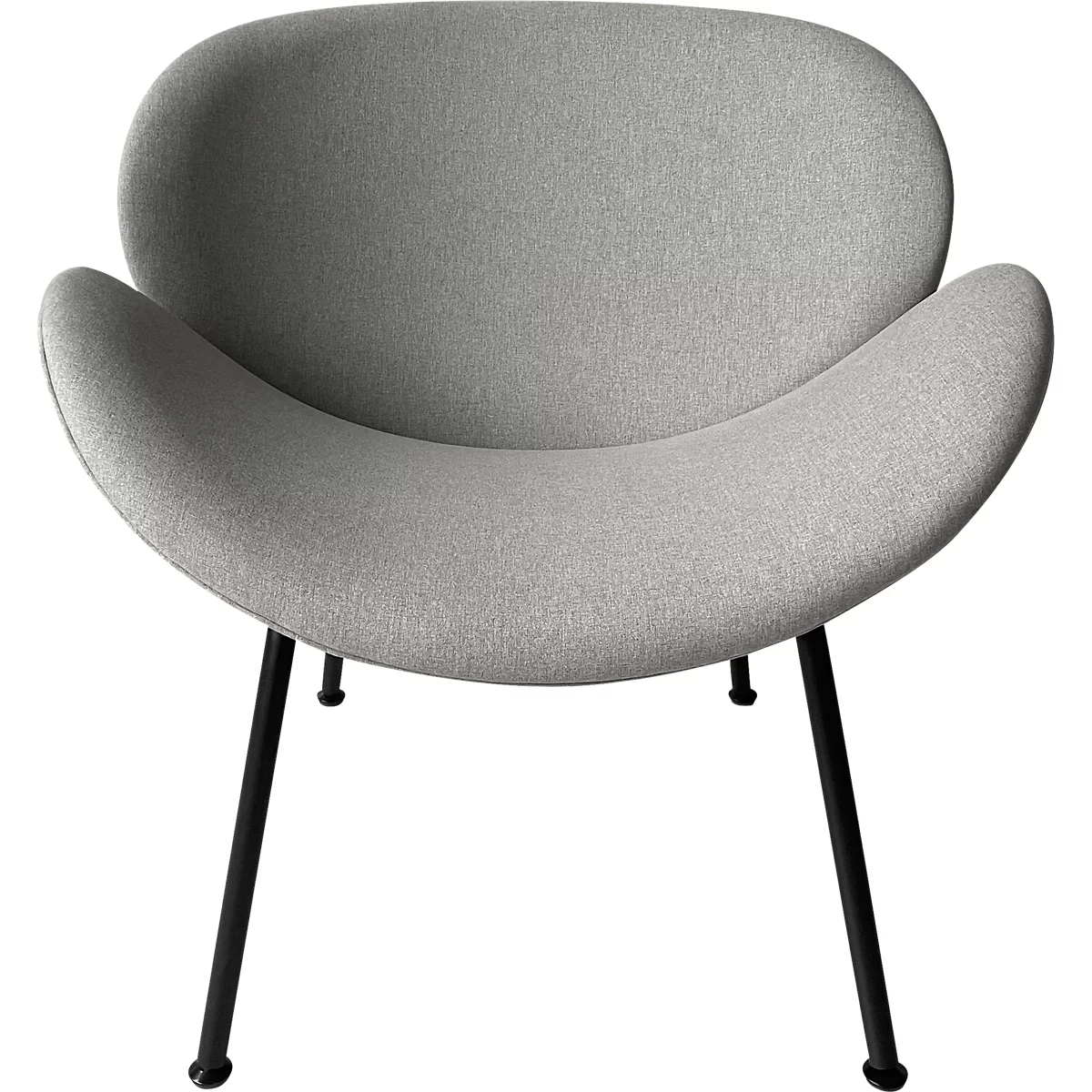 Fauteuil Paperflow SMILE, mousse de polyuréthane, jusqu'à 120 kg, acier &amp; polyester, noir &amp; gris
