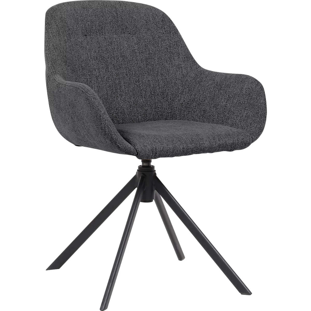 Fauteuil pivotant Paperflow SIRA, mousse de polyuréthane, jusqu'à 120 kg, acier &amp; polyester, noir &amp; anthracite