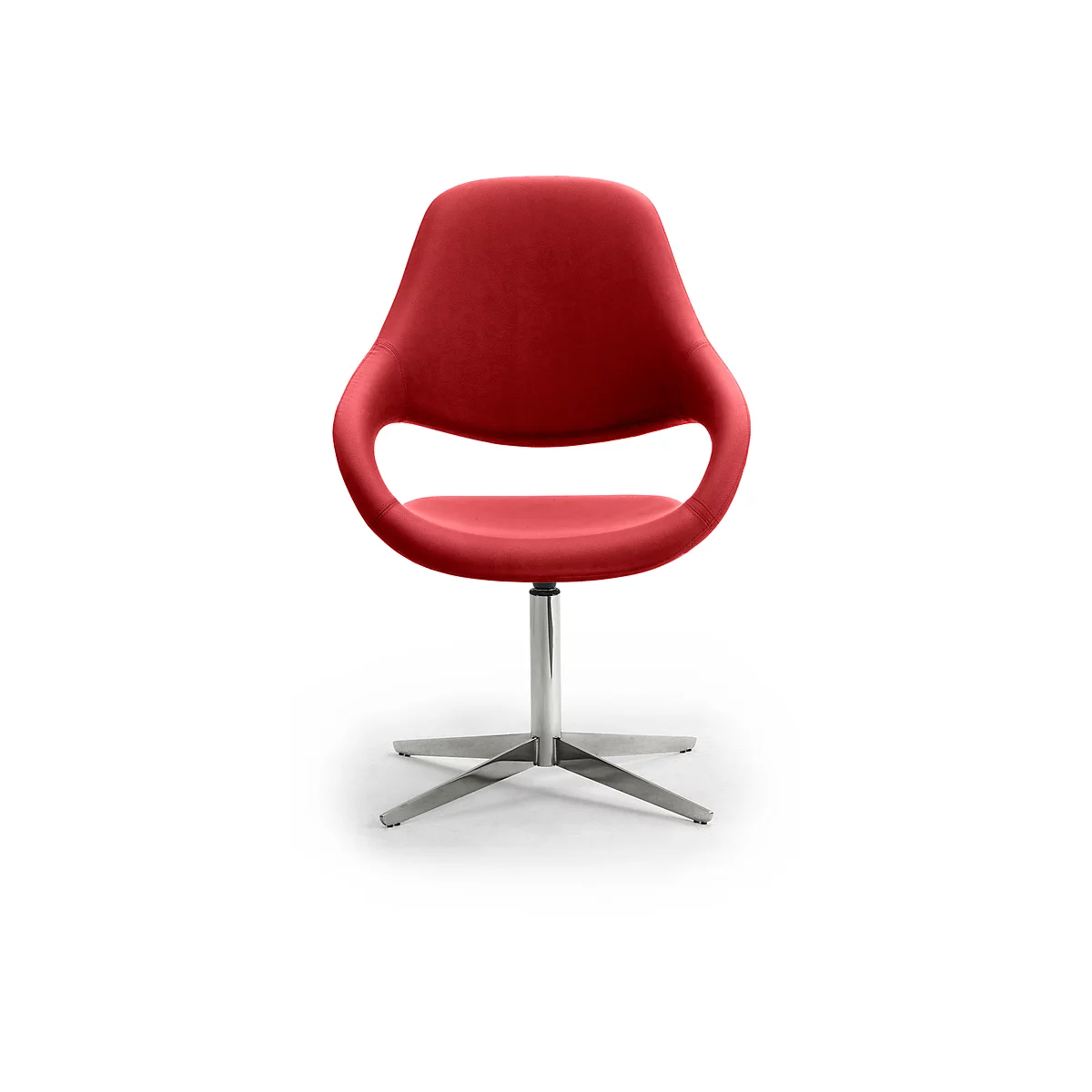 Fauteuil pivotant SAMBA, capacité de charge jusqu'à 200 kg, dossier haut, rouge