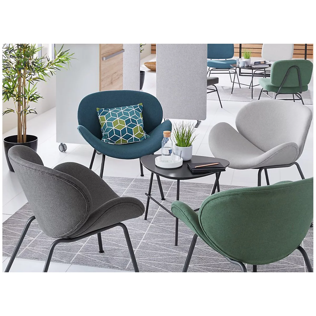 Fauteuil SMILE Paperflow -polyurethaanschuim - staal en polyester - verschillende varianten