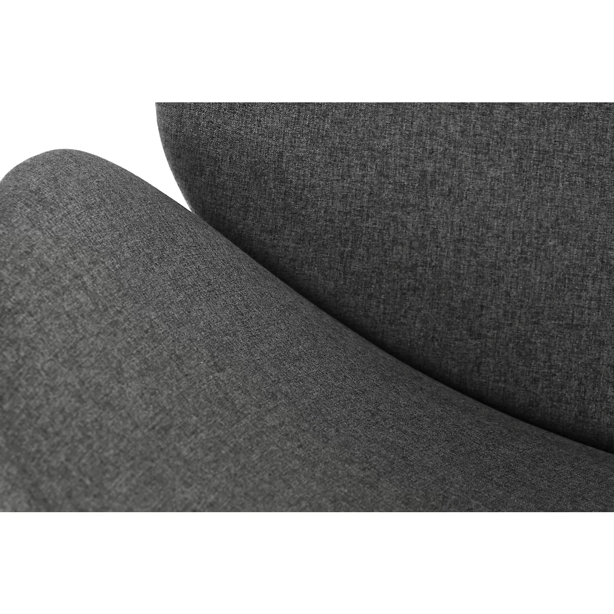 Fauteuil SMILE Paperflow - polyurethaanschuim - staal en polyester - zwart en antraciet