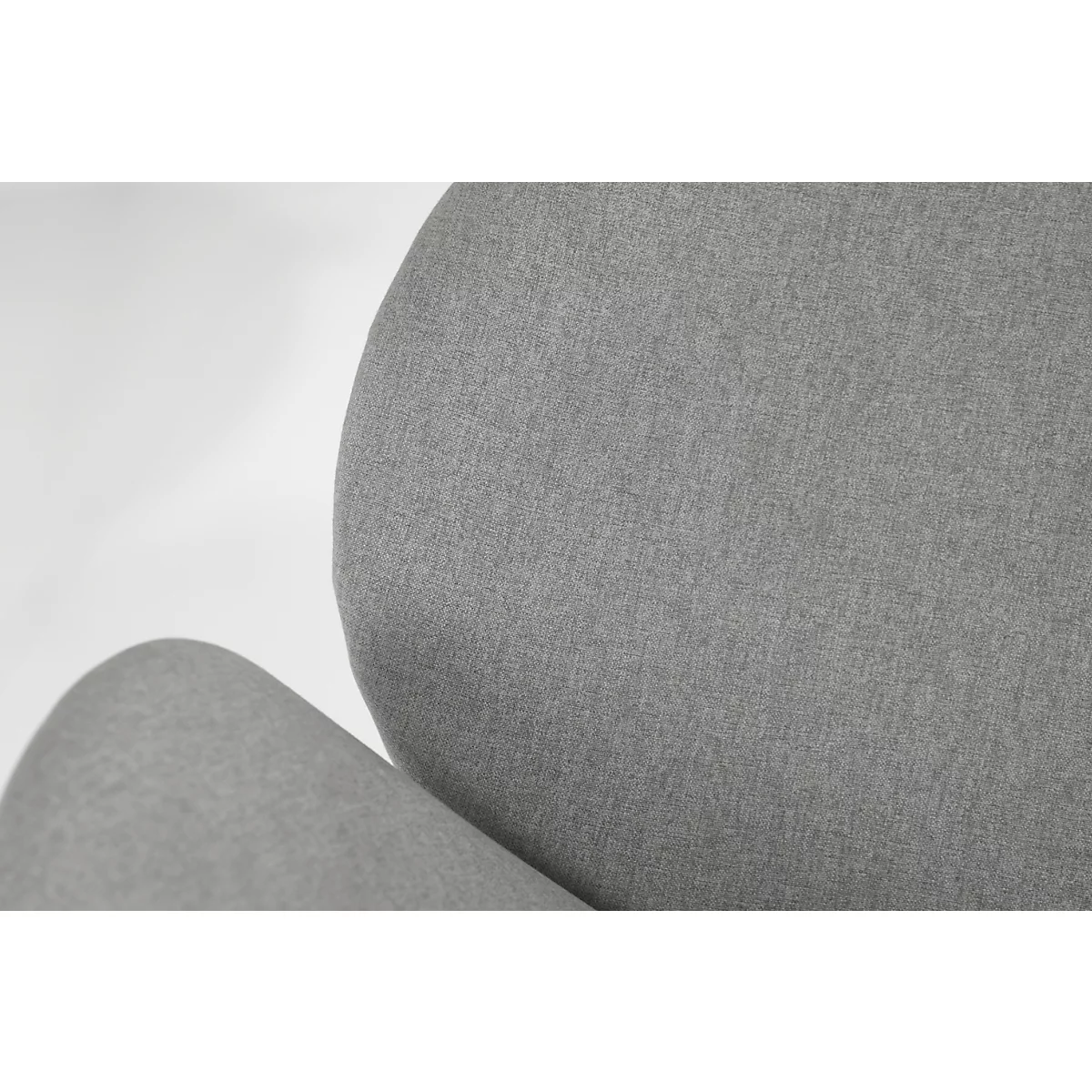 Fauteuil SMILE Paperflow - polyurethaanschuim - staal en polyester - zwart en grijs