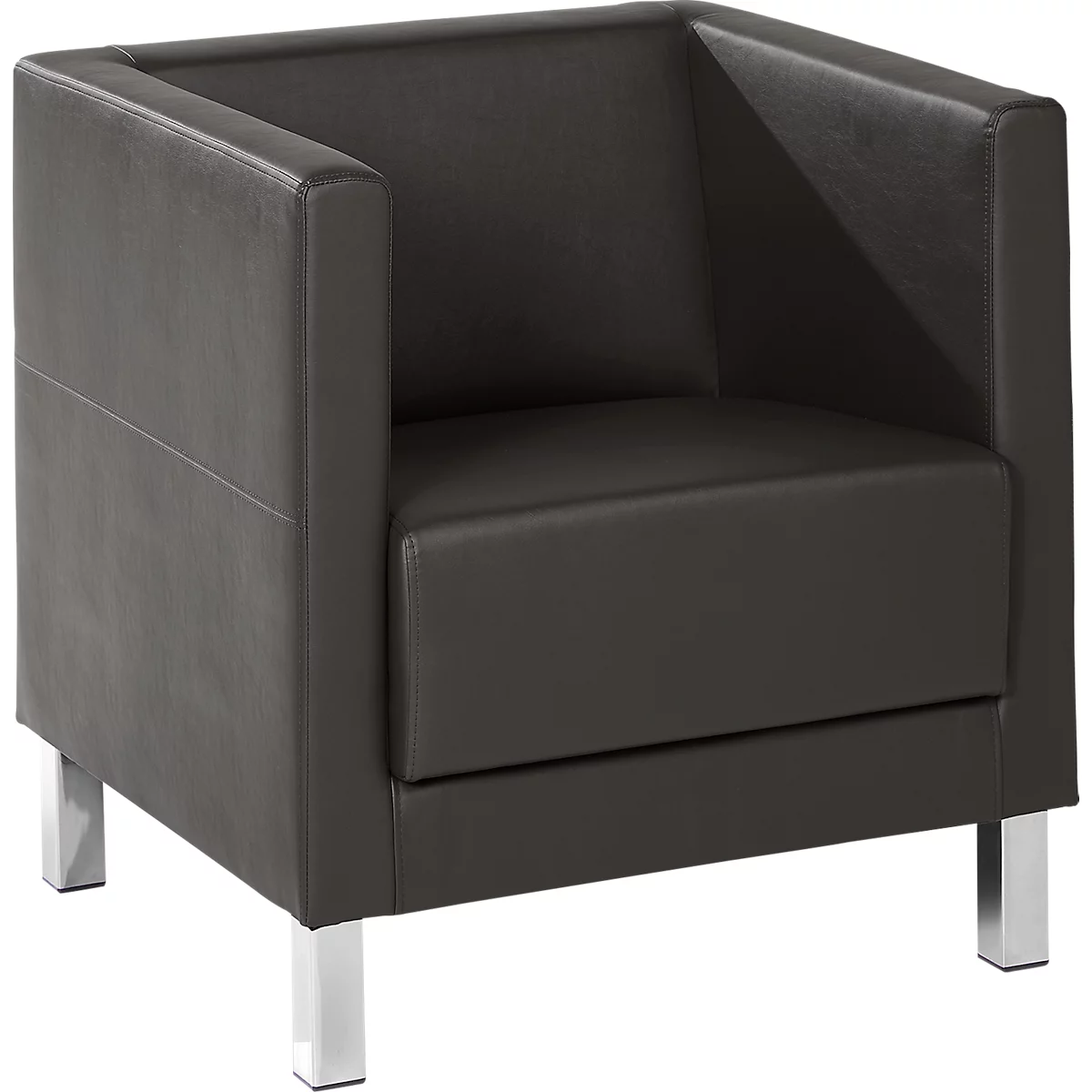 Fauteuil Wienea, similicuir anthracite