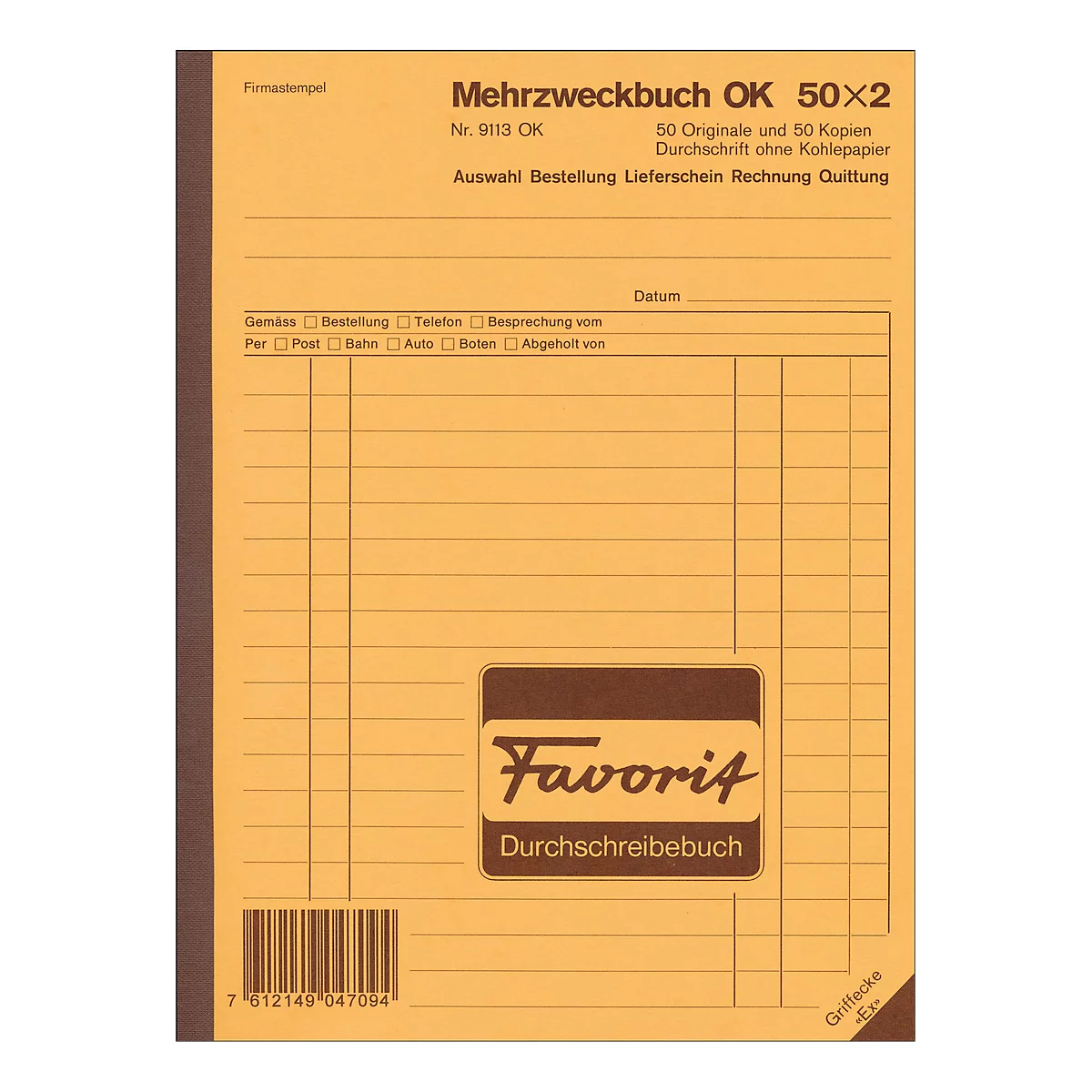 Favorit Mehrzweckbuch, 50 x 2 Blatt
