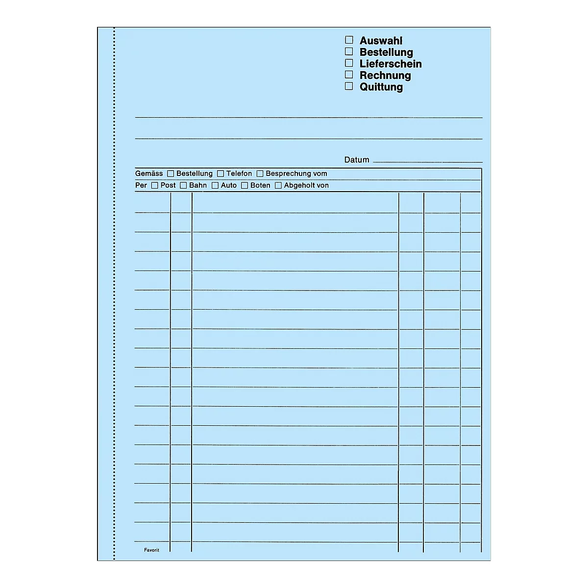 Favorit Mehrzweckbuch, 50 x 2 Blatt
