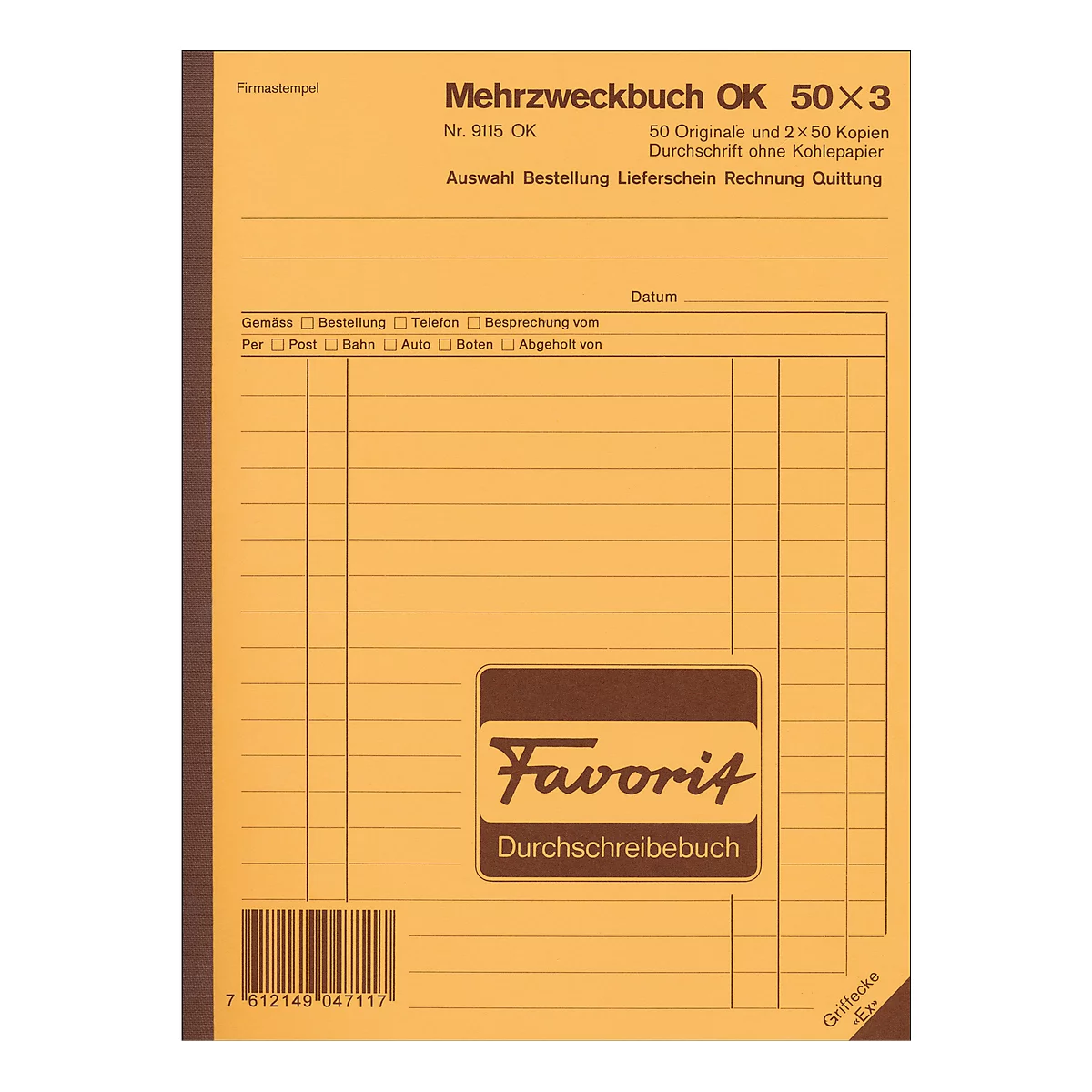 Favorit Mehrzweckbuch, 50 x 3 Blatt
