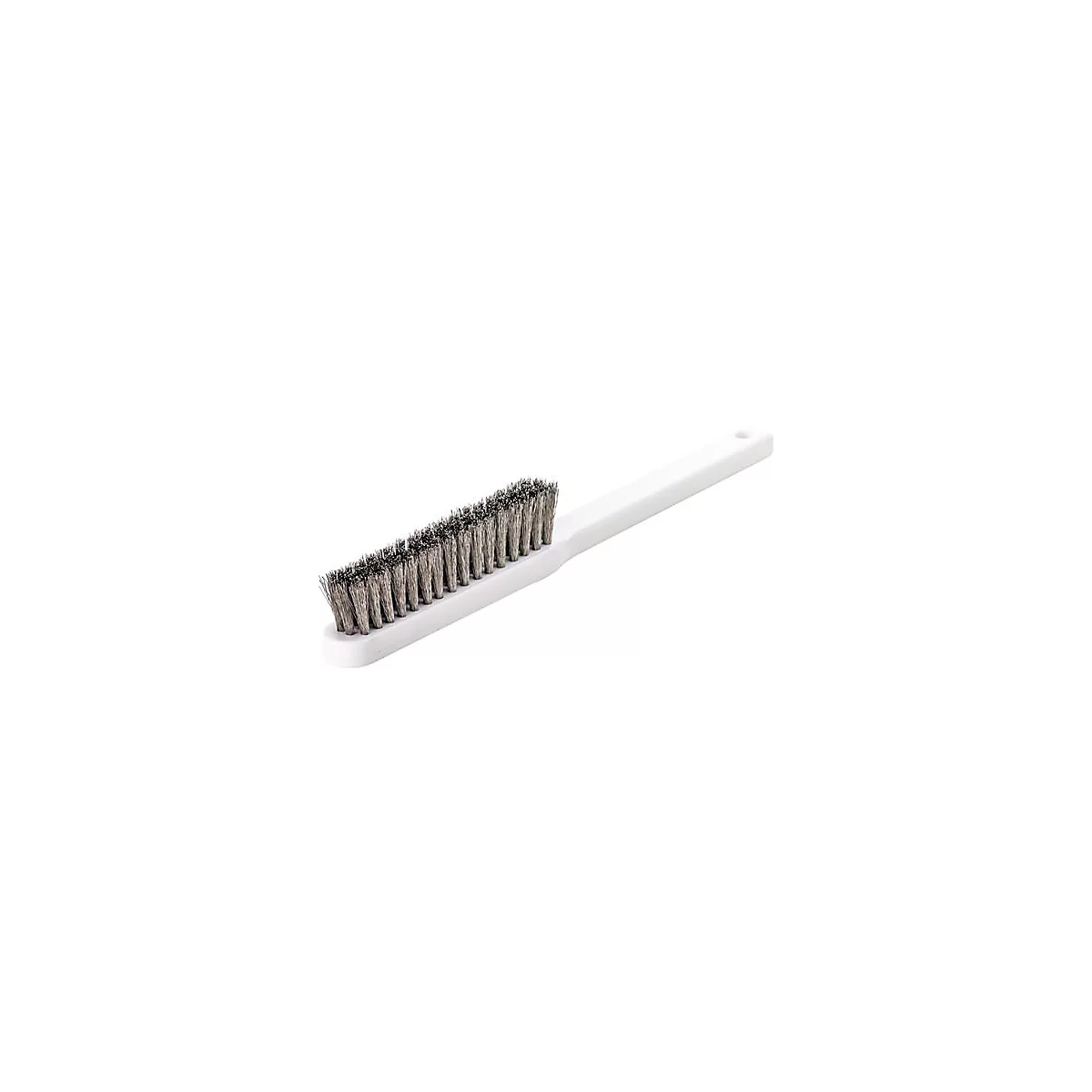 Feinbürste L.225mm 0,15mm VA-Stahldraht gewellt 4-reihig LESSMANN